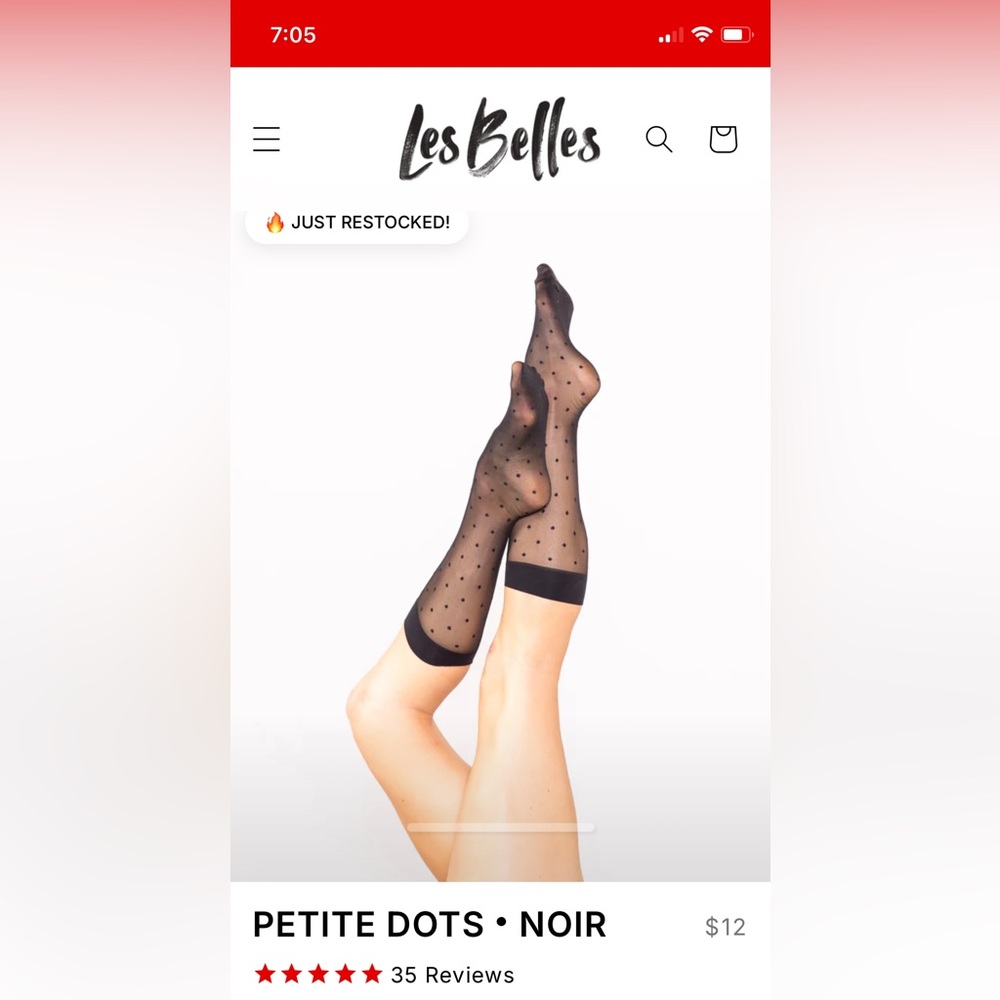 Sheer Black Polka Dot Socks